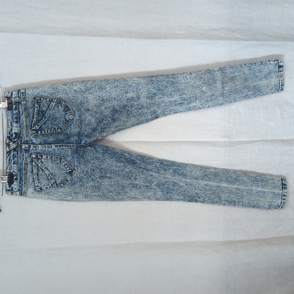 Boom Boom Jeans Light Blue Acid Wash Distressed Skinny Jeans Size 5 - Picture 6 of 7